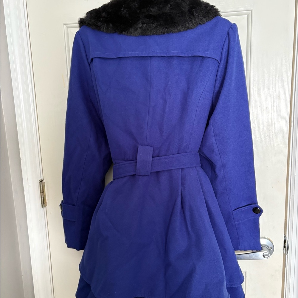Beautiful royal blue coat, peplum double tail - Picture 2 of 5